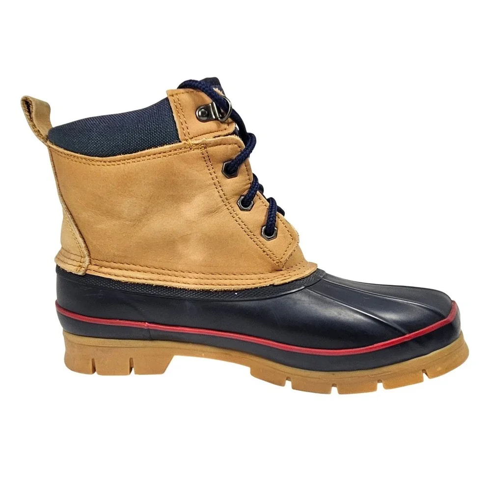 Lands' End Tan and Black Duck Boots